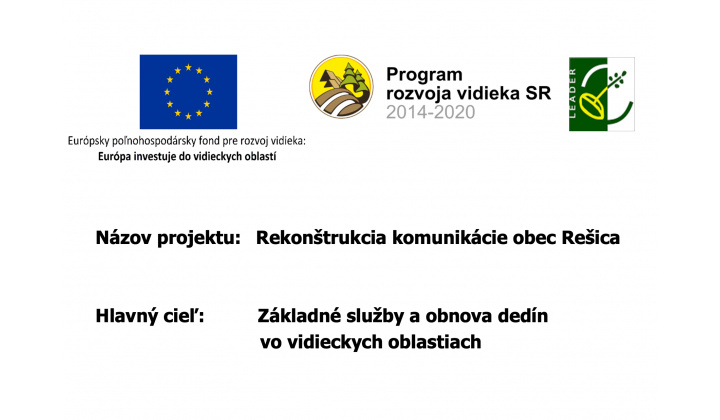 Rekonštrukcia komunikácie obec Rešica