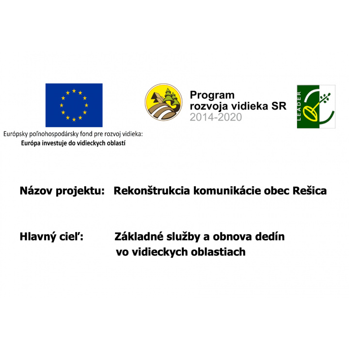 Rekonštrukcia komunikácie obec Rešica