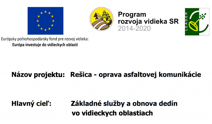 Rešica - oprava asfaltovej komunikácie